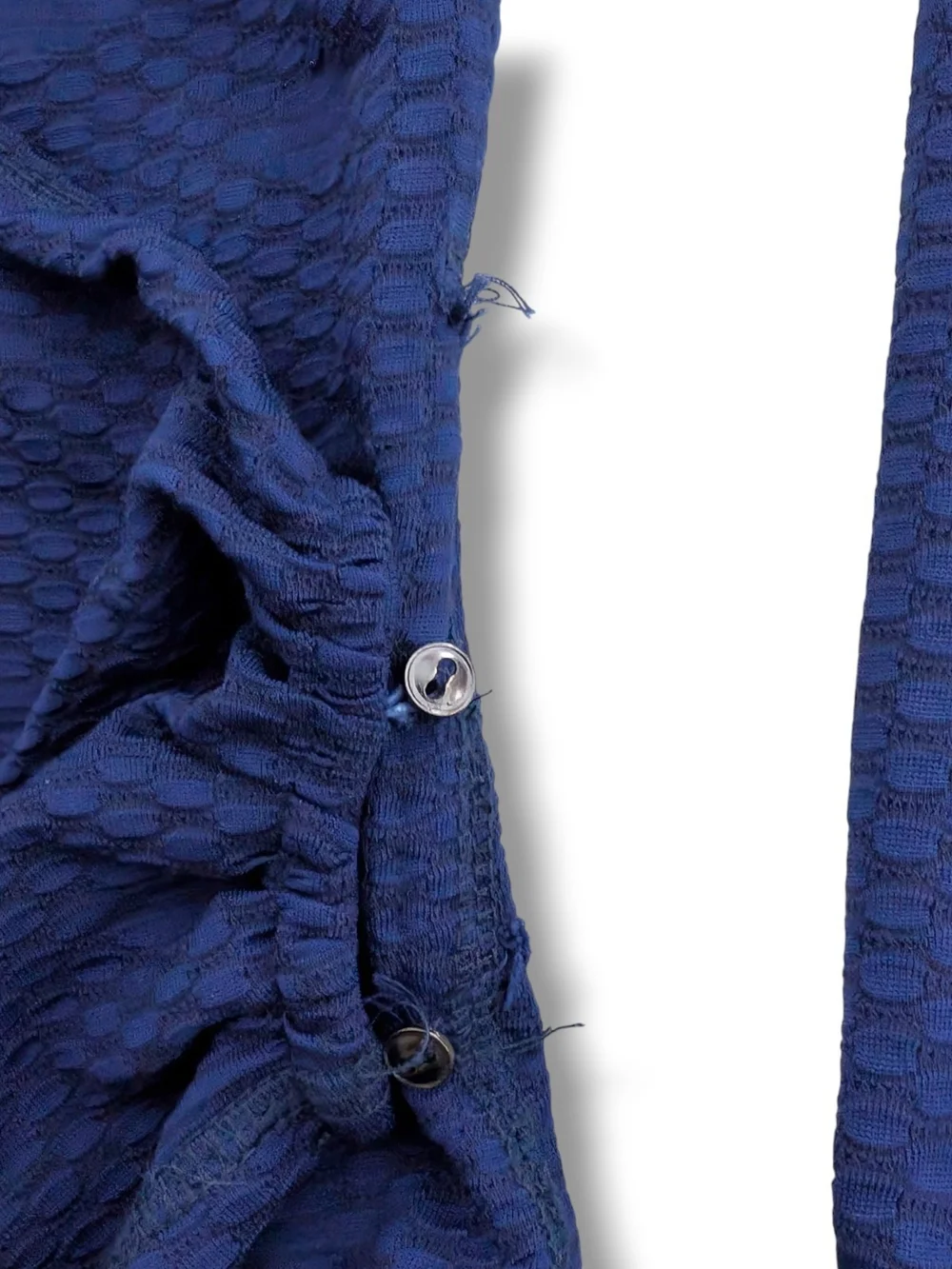 NWOT Free People Women's Blue Penny Long Sleeve Wrap Top SIZE L W/ FLAWS